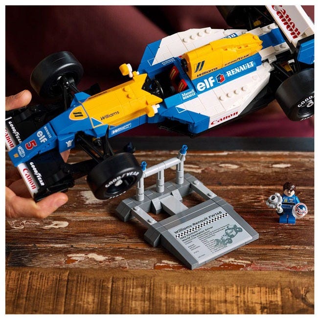 LEGO ICONS WILLIAMS RACING FW14B AND NIGEL MANSELL