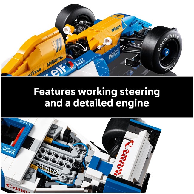 LEGO ICONS WILLIAMS RACING FW14B AND NIGEL MANSELL