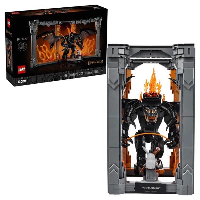LEGO ICONS THE LORD OF THE RINGS BALROG BOOK NOOK
