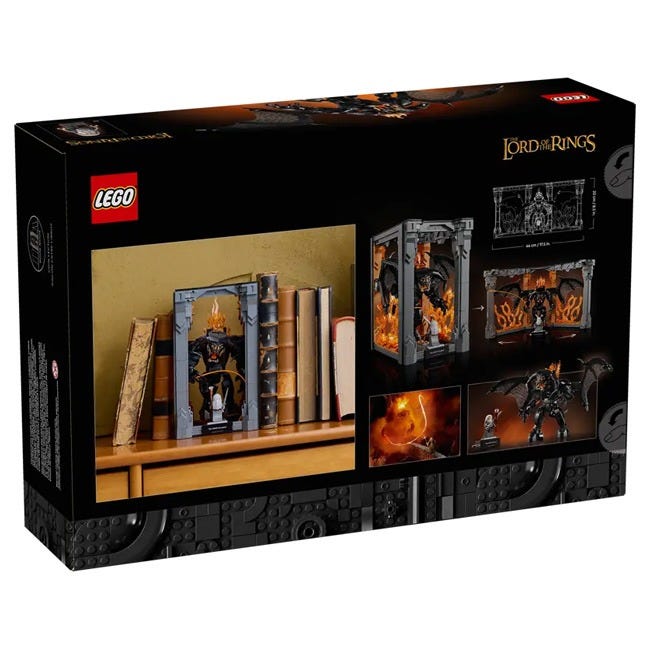 LEGO ICONS THE LORD OF THE RINGS BALROG BOOK NOOK