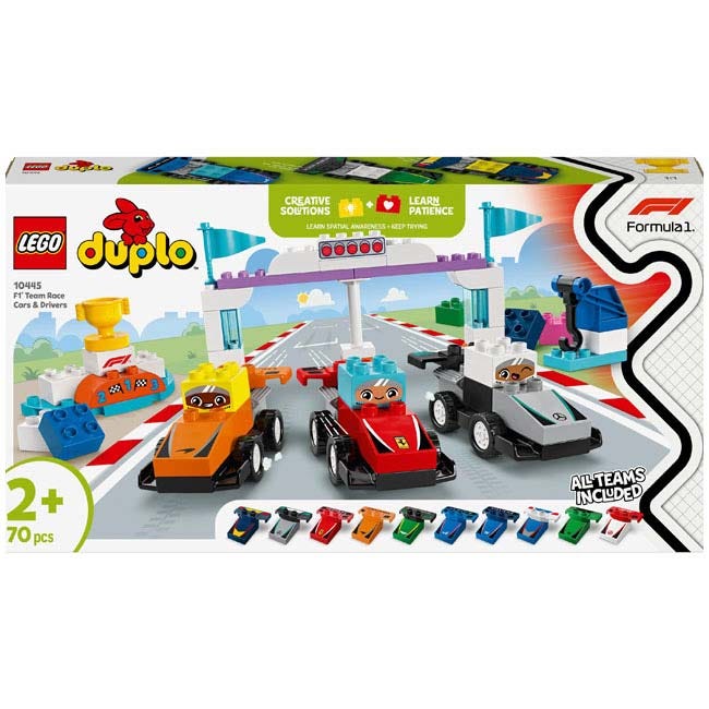 LEGO DUPLO F1 TEAM RACE CARS AND DRIVERS