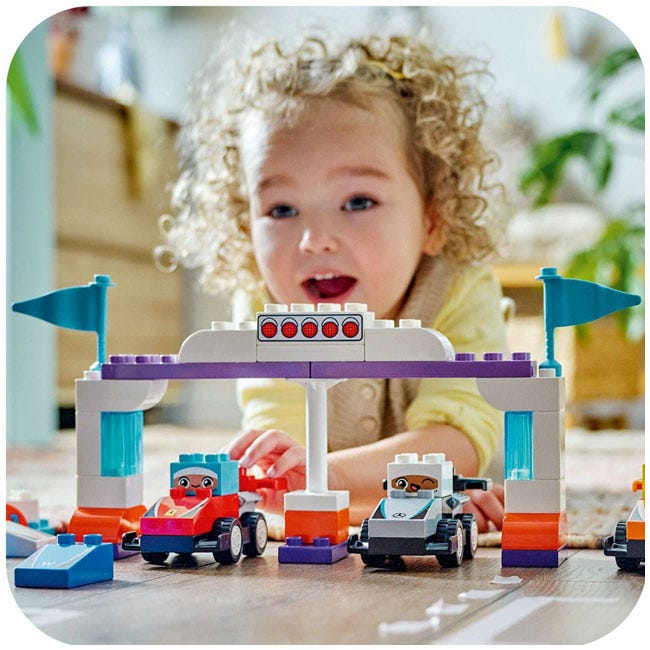 LEGO DUPLO F1 TEAM RACE CARS AND DRIVERS