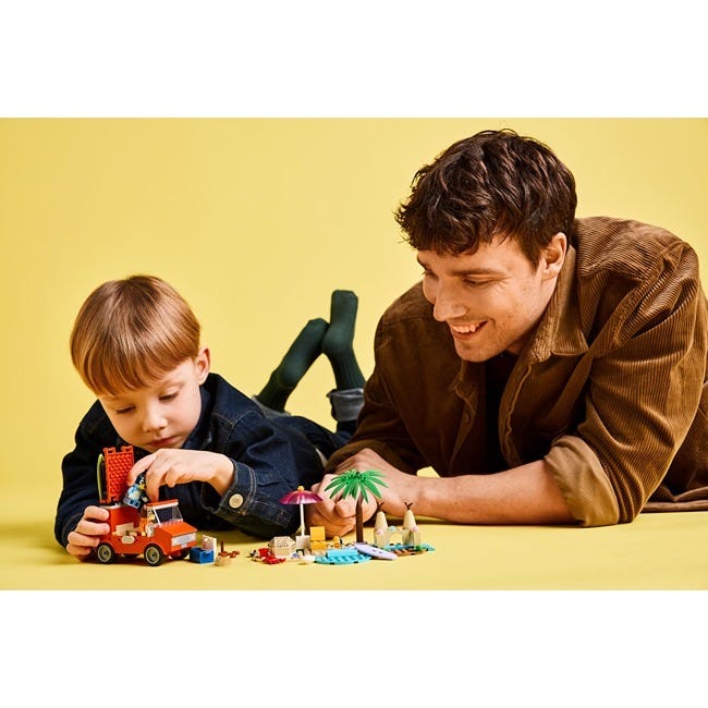 LEGO BLUEY BEACH AND FAMILY CAR TRIP