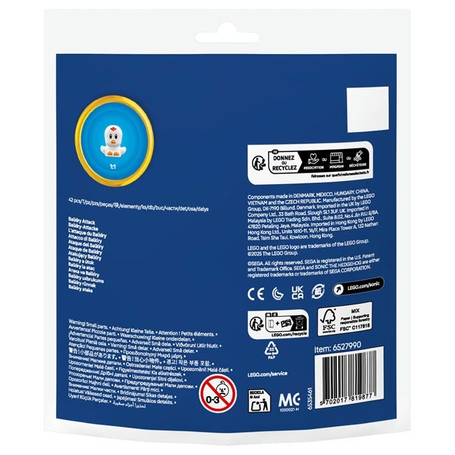 LEGO SONIC THE HEDGEHOG BALKIRY ATTACK PAPER BAG