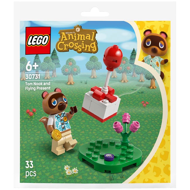 LEGO ANIMAL CROSSING TOM NOOK AND FLYING PRESENT