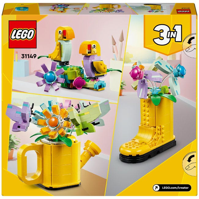 LEGO CREATOR FLOWERS IN WATERING CAN