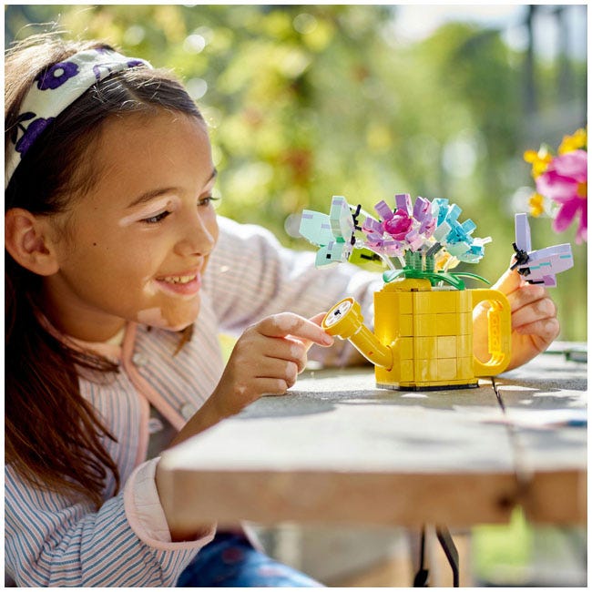 LEGO CREATOR FLOWERS IN WATERING CAN