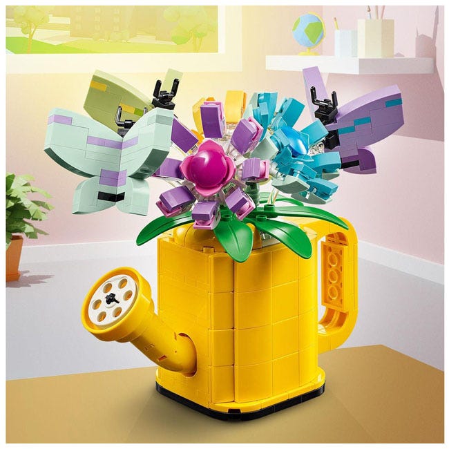 LEGO CREATOR FLOWERS IN WATERING CAN