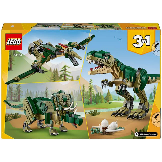 LEGO CREATOR 3IN1 T-REX DINOSAUR TOY