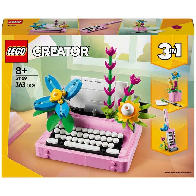 LEGO CREATOR TYPEWRITER WITH FLOWERS