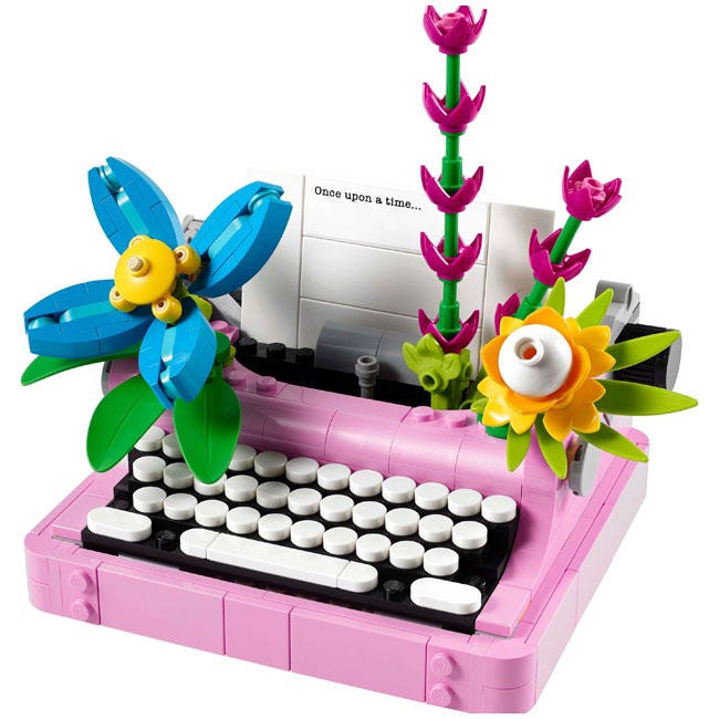 LEGO CREATOR TYPEWRITER WITH FLOWERS