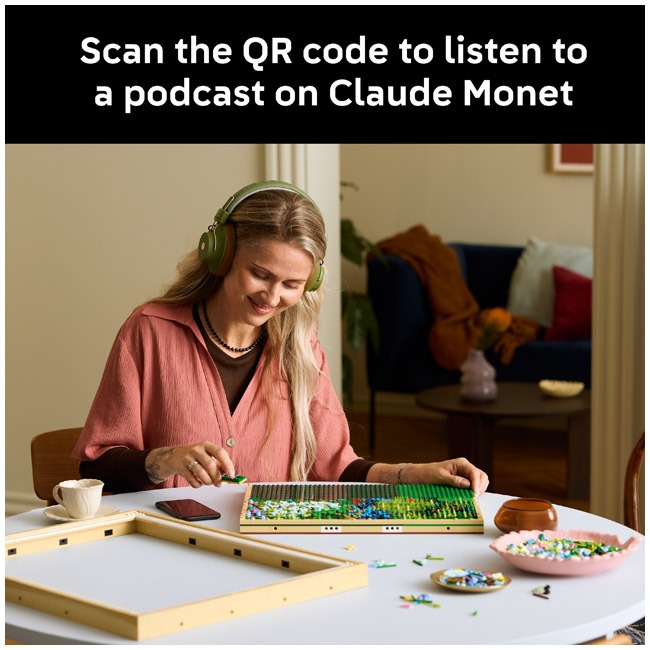 LEGO ART CLAUDE MONET BRIDGE OVER A POND OF WATER LILIES