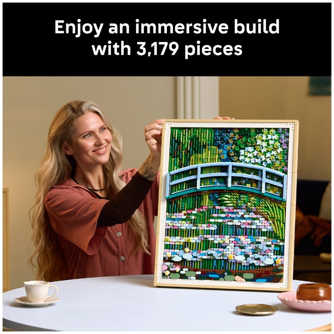 LEGO ART CLAUDE MONET BRIDGE OVER A POND OF WATER LILIES