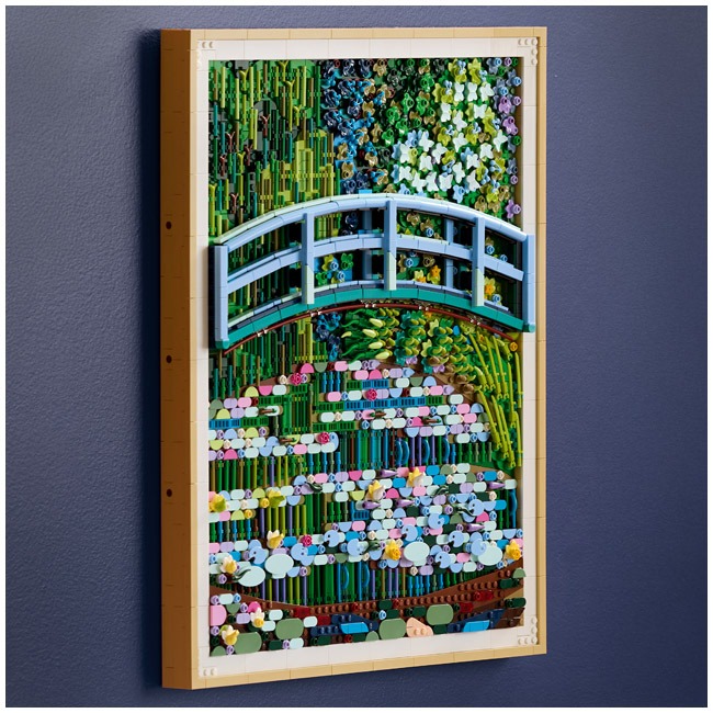 LEGO ART CLAUDE MONET BRIDGE OVER A POND OF WATER LILIES
