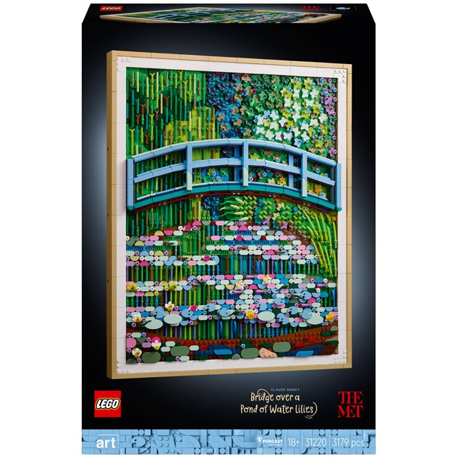 LEGO ART CLAUDE MONET BRIDGE OVER A POND OF WATER LILIES