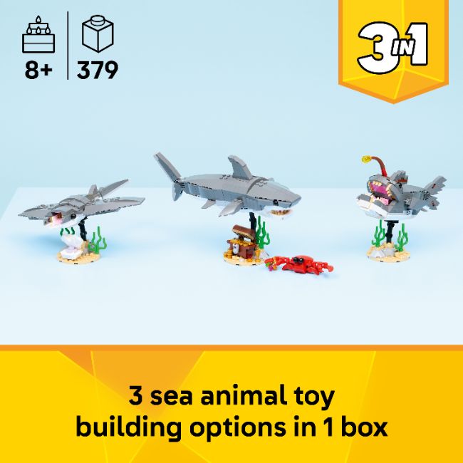 LEGO CREATOR FIERCE SHARK WITH A TREASURE CHEST