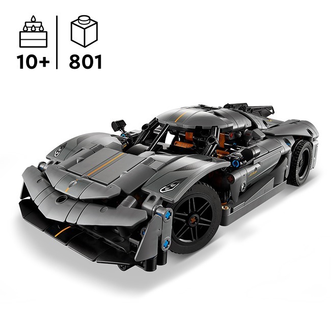 LEGO TECHNIC KOENIGSEGG JESKO ABSOLUT GRAY HYPERCAR