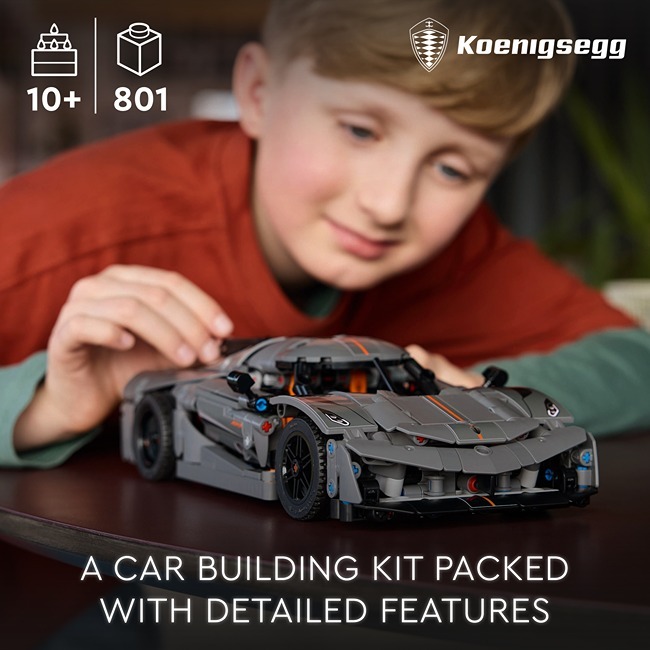 LEGO TECHNIC KOENIGSEGG JESKO ABSOLUT GRAY HYPERCAR