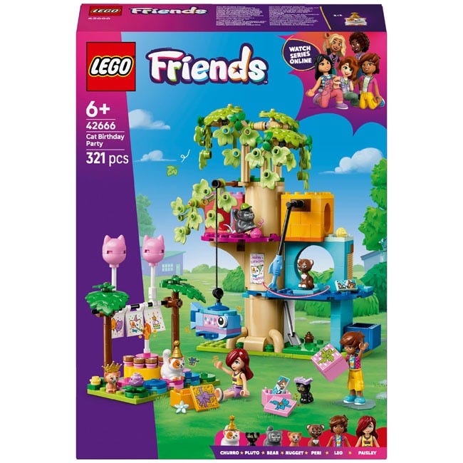 LEGO FRIENDS CAT BIRTHDAY PARTY AND TREE HOUSE