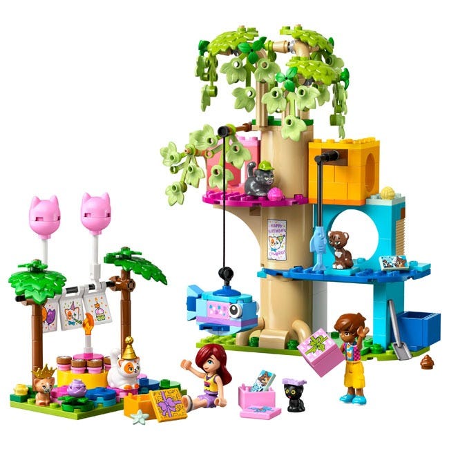 LEGO FRIENDS CAT BIRTHDAY PARTY AND TREE HOUSE