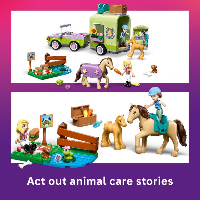 LEGO FRIENDS HORSE AND BABY FOAL TRAILER