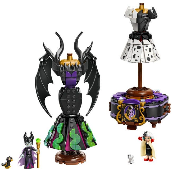 LEGO DISNEY VILLAINS MALEFICENTÆS AND CRUELLA DE VIL'S DRESS