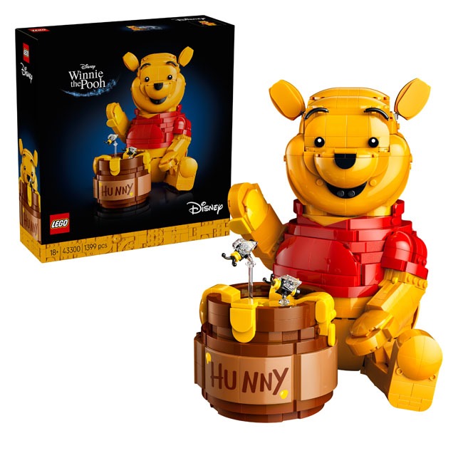 LEGO Disney Winnie the Pooh set featuring Pooh, Tigger, Piglet, and Eeyore, designed with detailed pieces for a fun and creative building experience for Disney fans and LEGO enthusiasts. Perfect for collectors and kids.
