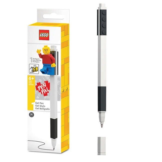 LEGO IQ PEN PAL GEL WITH MINIFIGURE BLACK
