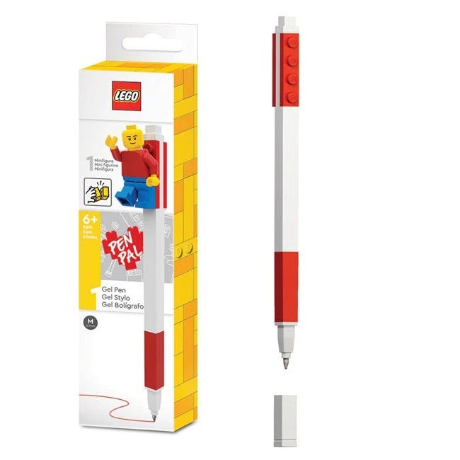 LEGO IQ PEN PAL GEL WITH MINIFIGURE RED