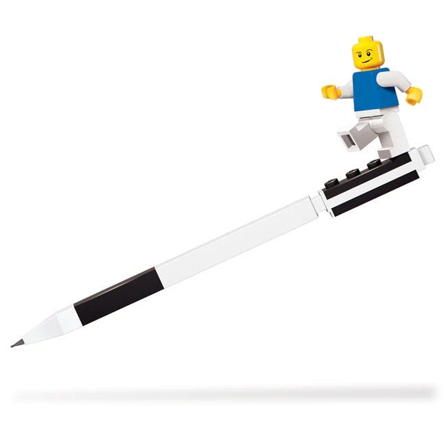 LEGO IQ PEN PAL MECHANICAL PENCIL WITH MINIFIGURE BLACK