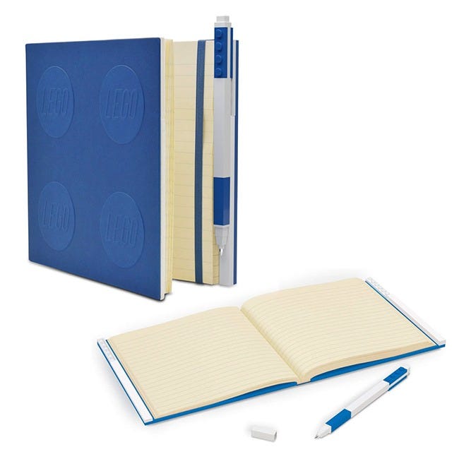 LEGO IQ LOCKING NOTEBOOK WITH GEL PEN-BLUE