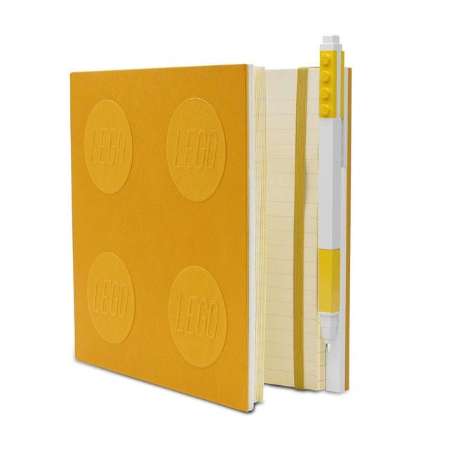 LEGO IQ LOCKING NOTEBOOK WITH GEL PEN-YELLOW