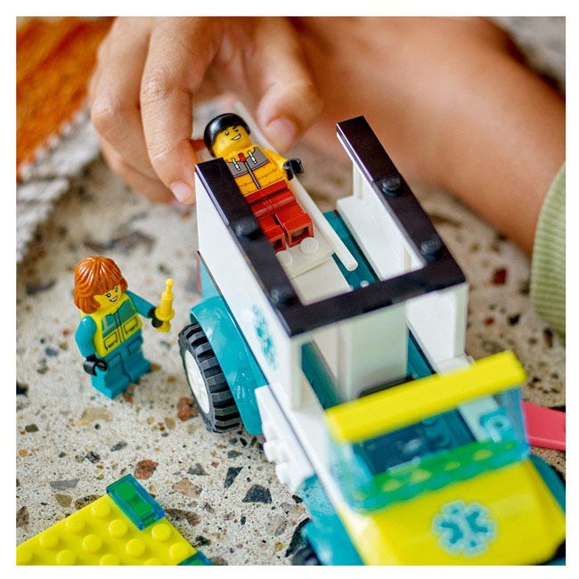 LEGO CITY EMERGENCY AMBULANCE AND SNOWBOARDER