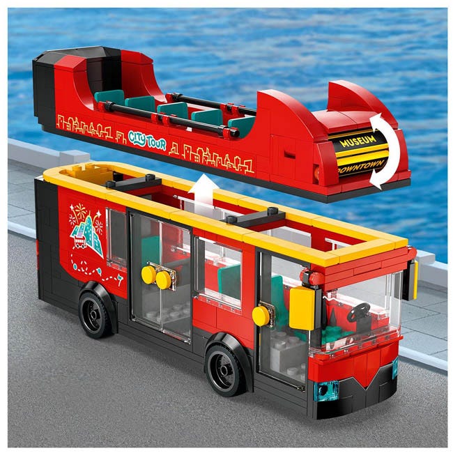 LEGO CITY RED DOUBLE-DECKER SIGHTSEEING LONDON BUS