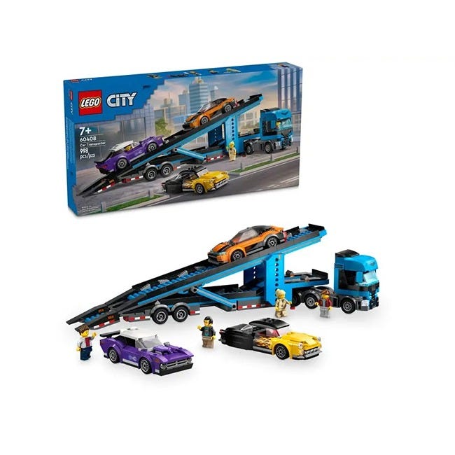 LEGO CITY CAR TRANSPORTER TRUCK WITH SPORTS CARS