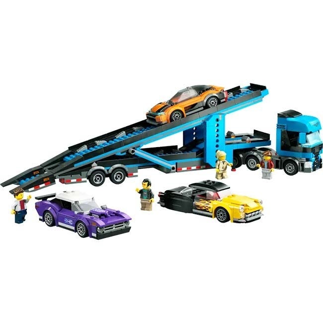LEGO CITY CAR TRANSPORTER TRUCK WITH SPORTS CARS
