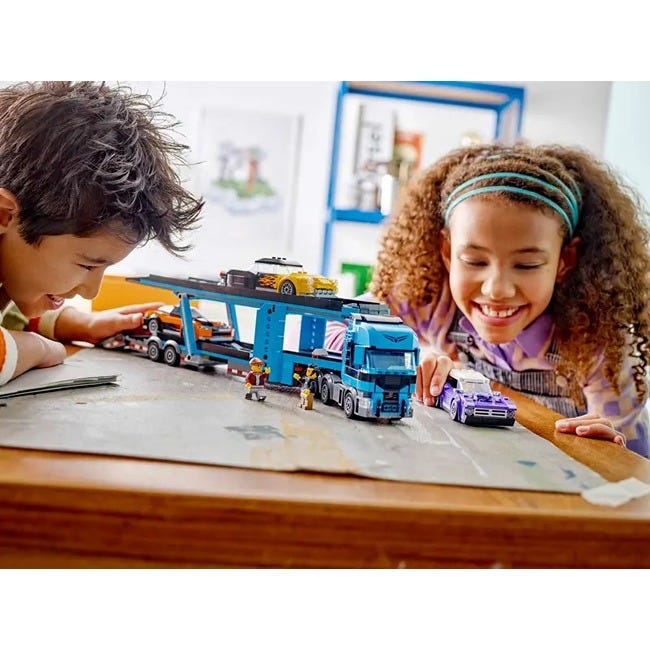 LEGO CITY CAR TRANSPORTER TRUCK WITH SPORTS CARS
