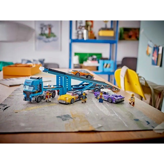 LEGO CITY CAR TRANSPORTER TRUCK WITH SPORTS CARS