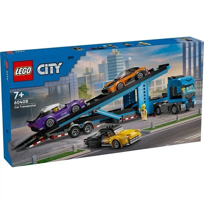 LEGO CITY CAR TRANSPORTER TRUCK WITH SPORTS CARS