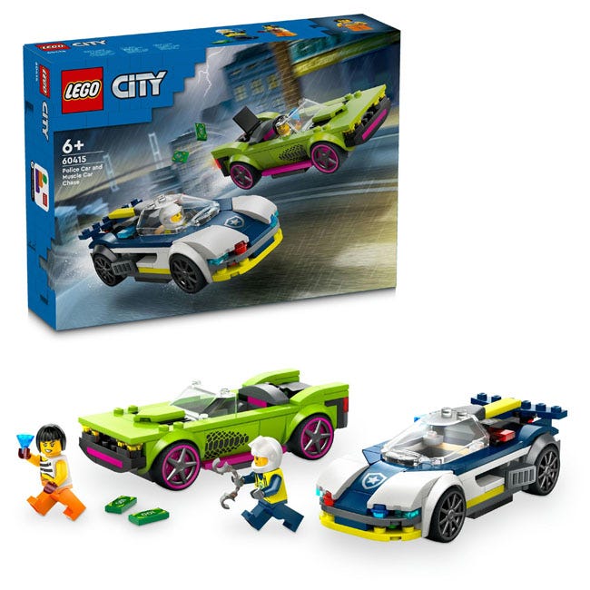 LEGO CITY POLICE CAR AND MUSCLE CAR CHASE