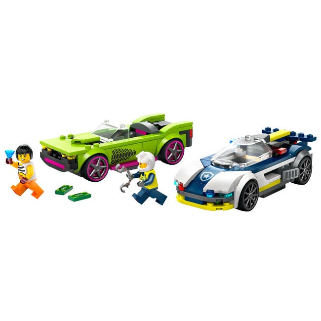 LEGO CITY POLICE CAR AND MUSCLE CAR CHASE
