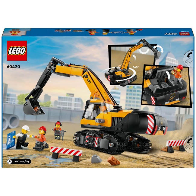 LEGO CITY YELLOW CONSTRUCTION EXCAVATOR TOY DIGGER