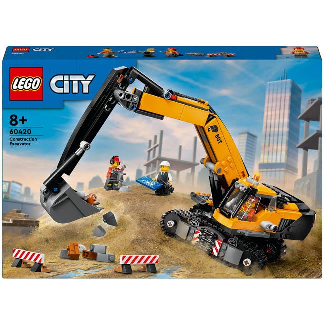 LEGO CITY YELLOW CONSTRUCTION EXCAVATOR TOY DIGGER