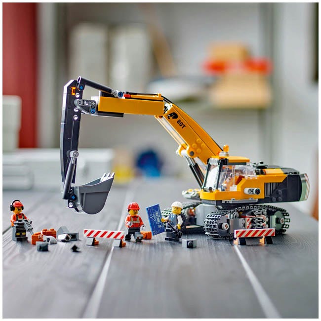 LEGO CITY YELLOW CONSTRUCTION EXCAVATOR TOY DIGGER