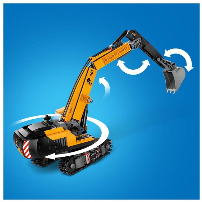 LEGO CITY YELLOW CONSTRUCTION EXCAVATOR TOY DIGGER