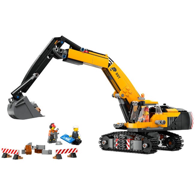 LEGO CITY YELLOW CONSTRUCTION EXCAVATOR TOY DIGGER