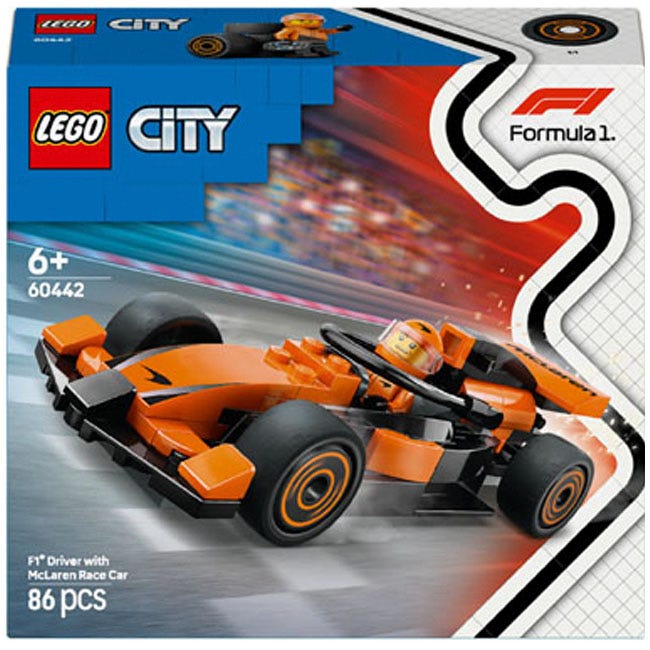 LEGO CITY F1 DRIVER WITH MCLAREN RACE CAR