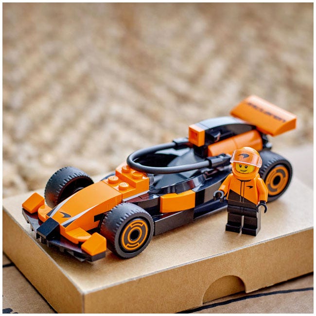 LEGO CITY F1 DRIVER WITH MCLAREN RACE CAR