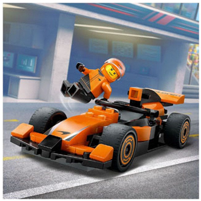 LEGO CITY F1 DRIVER WITH MCLAREN RACE CAR