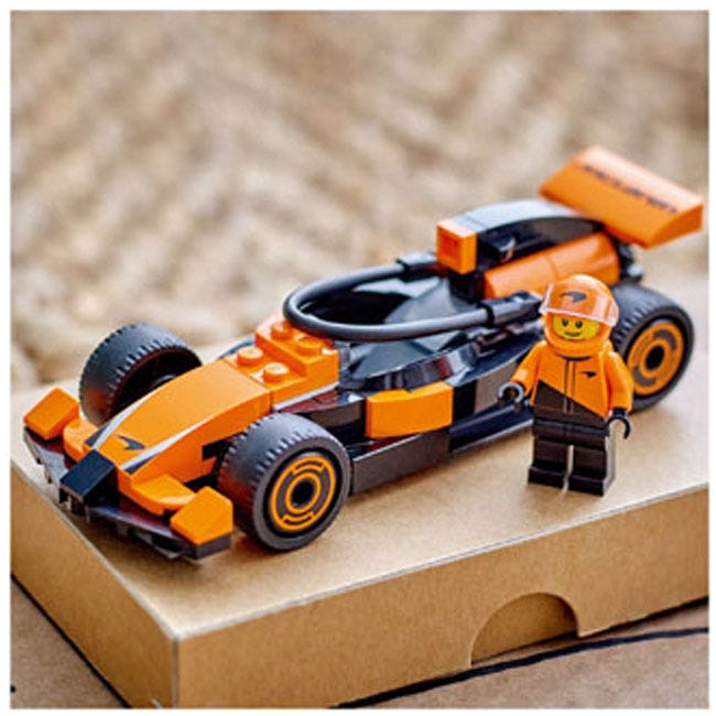 LEGO CITY F1 DRIVER WITH MCLAREN RACE CAR